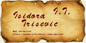 Isidora Trišević vizit kartica